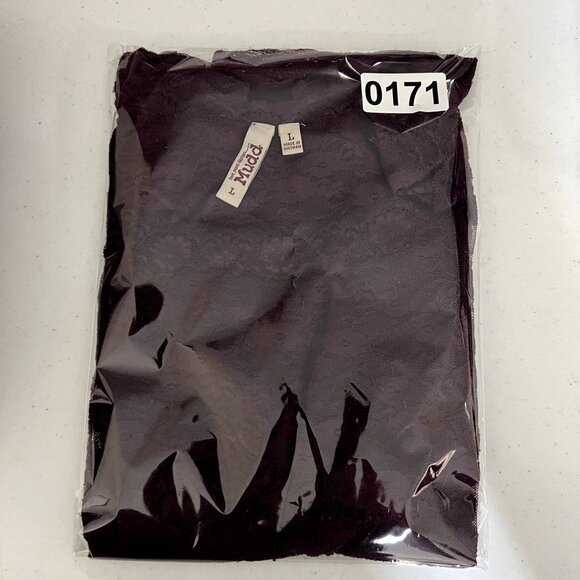 Mudd Lace Henley L Top SA Deep Red ASO Katherine Pierce The Vampire Diaries Y2K - Picture 11 of 11